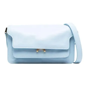 MARNI Trunk Calfskin Crossbody Bag, Shoulder Bag Women's Blue