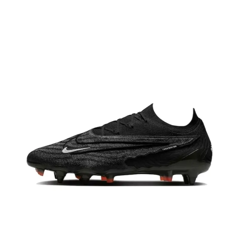 Nike Gripknit Phantom Gx Elite SG Pro Anti Clog Traction Black Dark Smoke Grey Total Orange-0