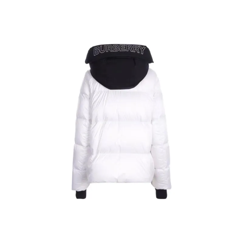 Burberry Detachable Hood Puffer Jacket 'Optic White'-1