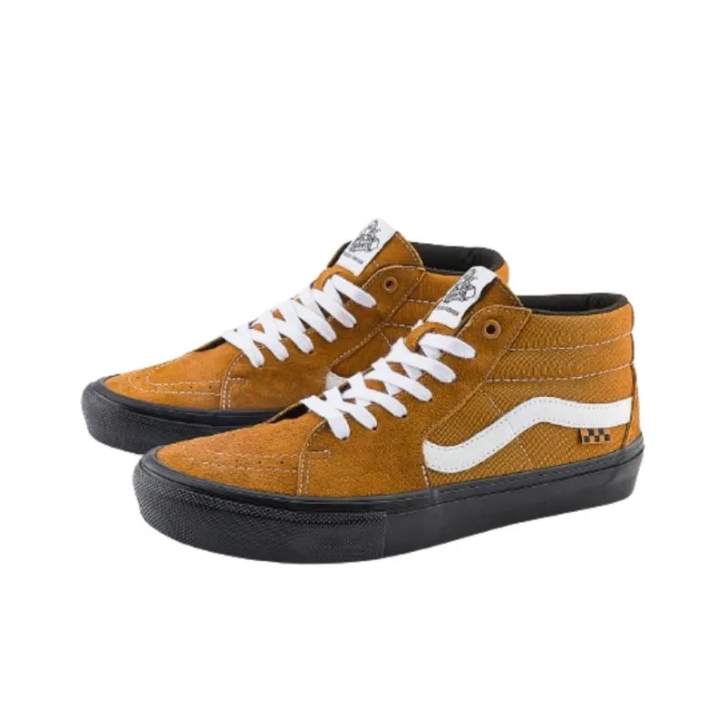 Vans Skate Grosso Pig Suede 'Brown Black White'-1