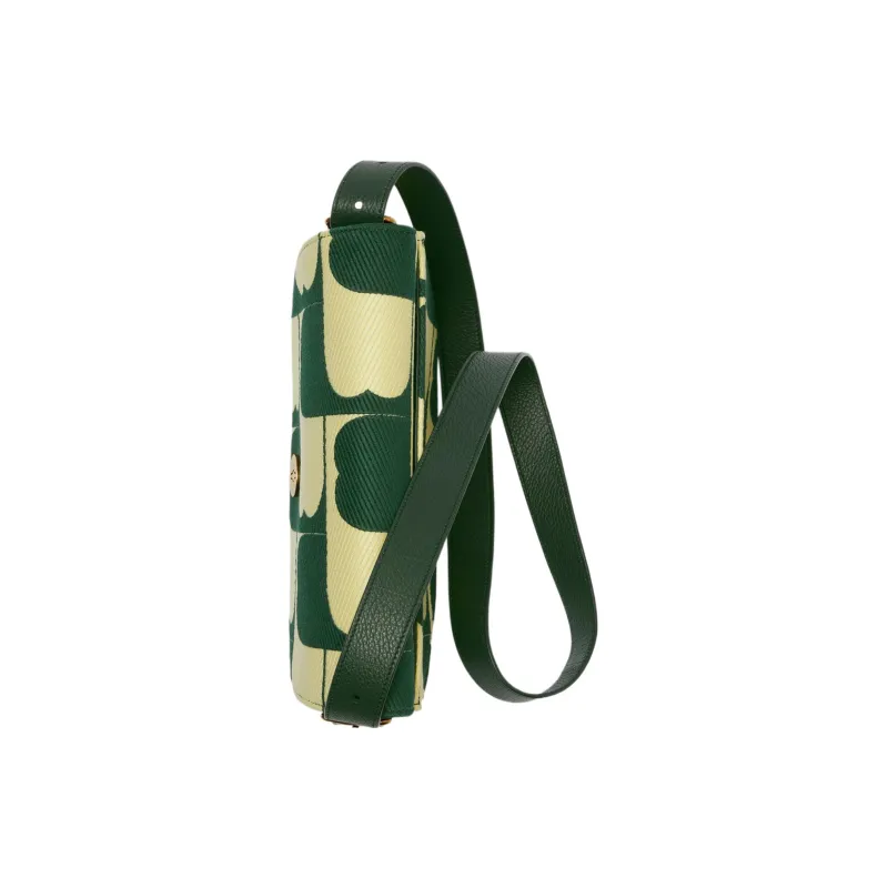 Burberry Cotton With Polyester Trim Shoulder Bag Crossbody Bag Women's Ivy Green With Fruit And Dew Design-3