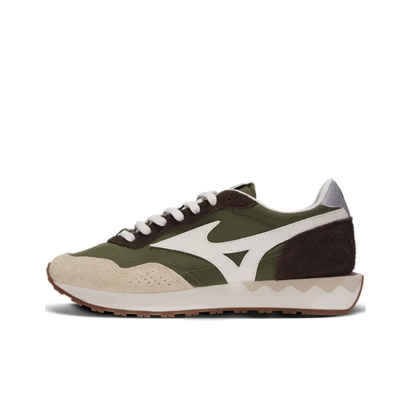 Mizuno LG 70s Anti Slip Wear Resistant Low Top Casual Shoes Unisex Green White-0