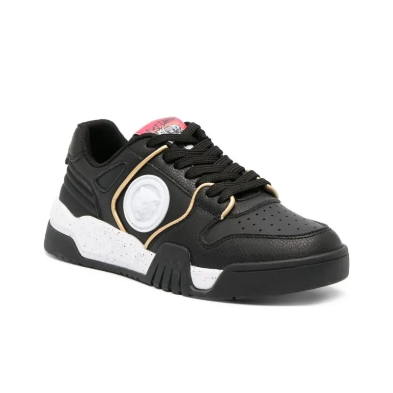Just Cavalli Tiger Head-motif Leather Sneakers-2