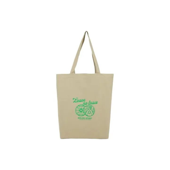 KOLON SPORT Cotton Tote Bag, Shopping Bag, Handbag, Shoulder Bag Regular Unisex Green-0