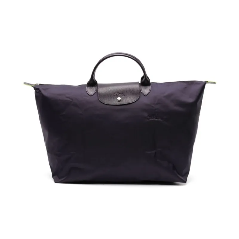 LONGCHAMP Le Pliage Recycled Polyamide Canvas Handbag Small Size Women's Dark Purple-0
