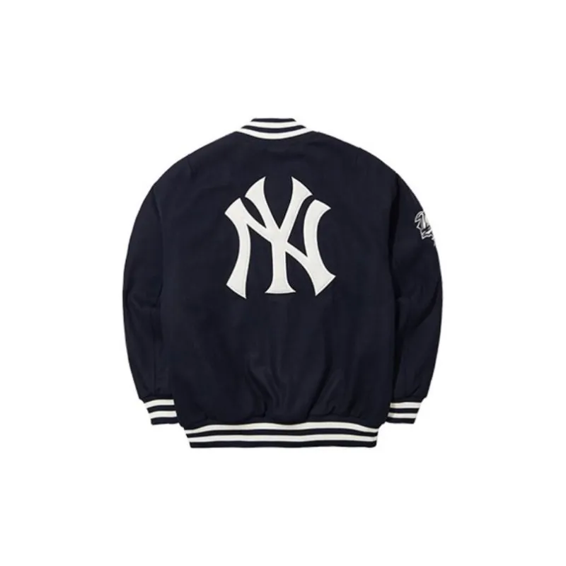 New Era x MLB FW23 Baseball Jacket Unisex Navy Blue-1