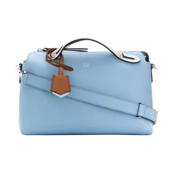FENDI By The Way Series Cow Leather Pillow Bag Shoulder Bag Crossbody Bag Handbag Medium Size Women's Haze Blue