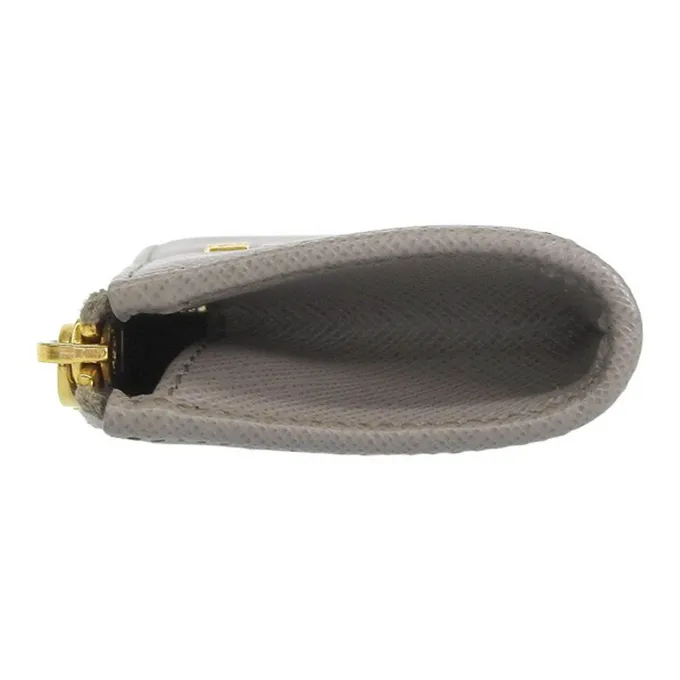 PRADA Leather Wallet Unisex Clay-2