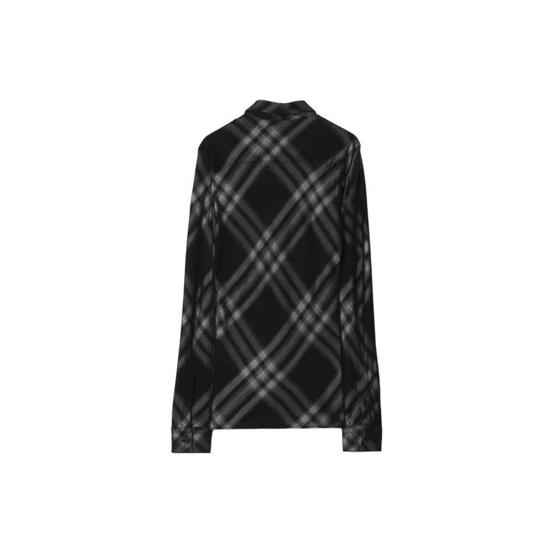 Burberry Check Printed Long Sleeved Buttoned Shirt-1
