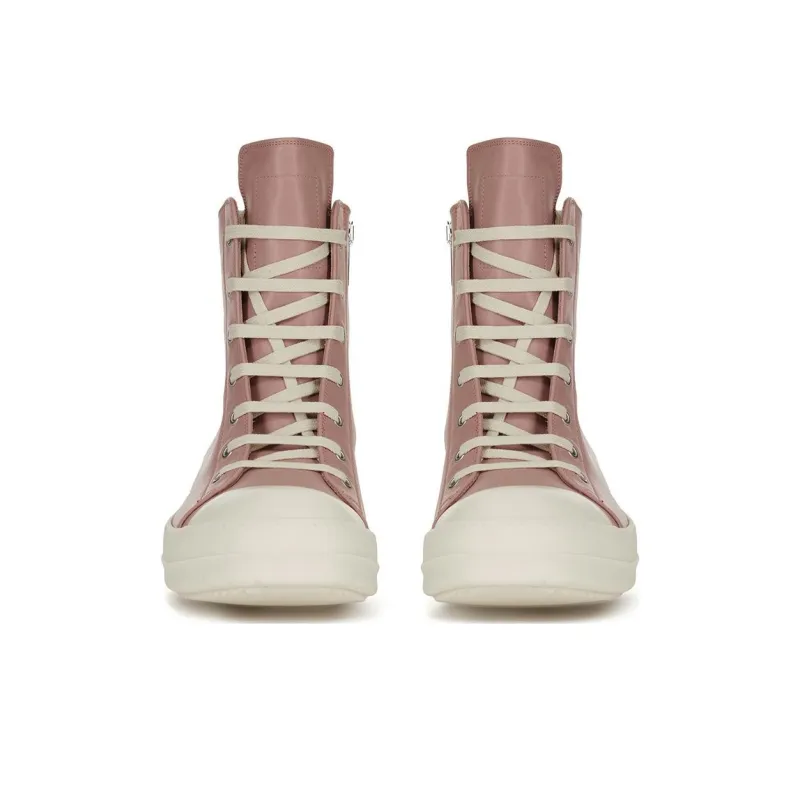 RICK OWENS High-top Leather Sneakers-2
