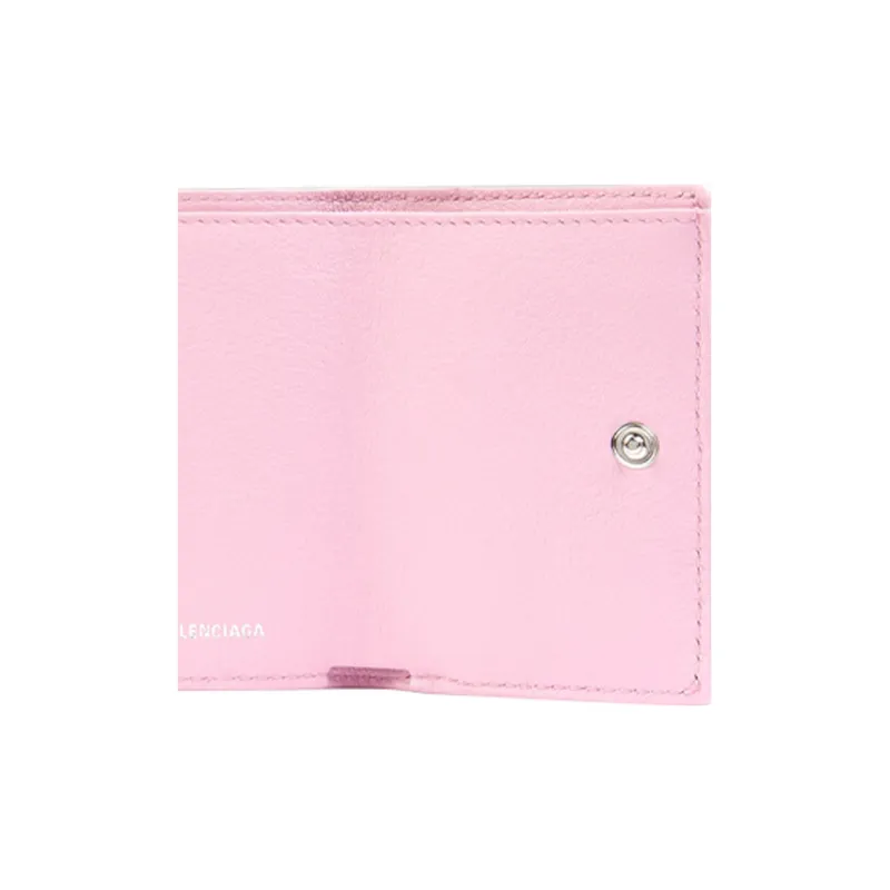 Balenciaga Calfskin Clutches Wallets Mini Women's Pink-4