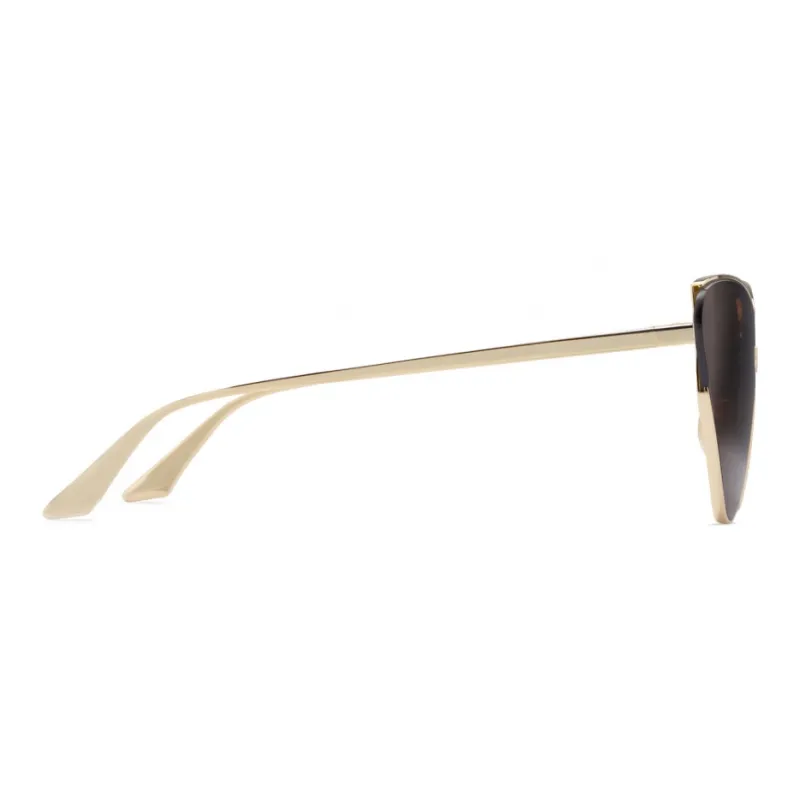 Balenciaga Metal Nylon Irregular Shape Sunglasses Unisex Gold-2