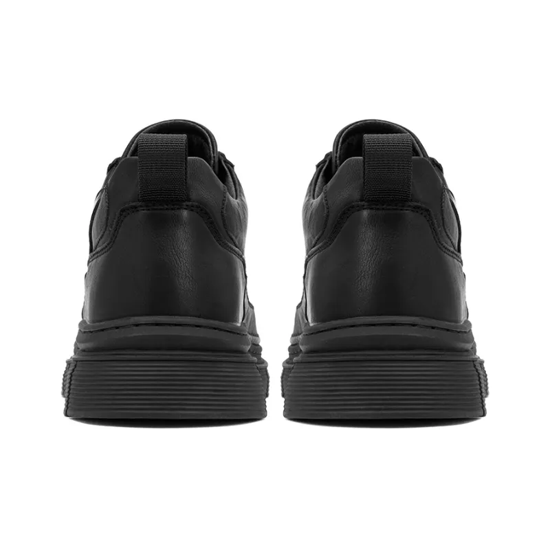 YEARCON Work Boots Men Low Top Chestnut Brown, Agate Black-3
