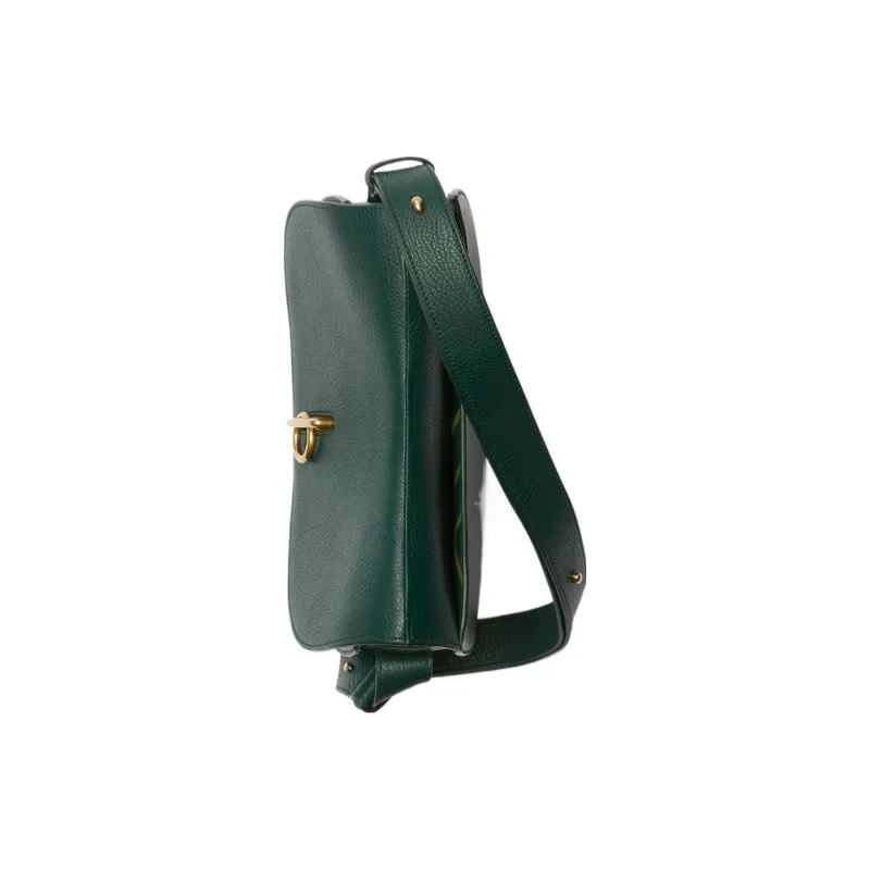 Burberry Calfskin Saddle Bag Shoulder Bag Handbag Shoulder Bag Women's Vine Green-3