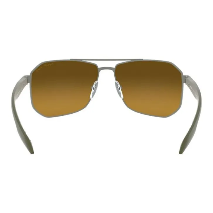 PRADA Steel Aviator Sunglasses Unisex Gray-2