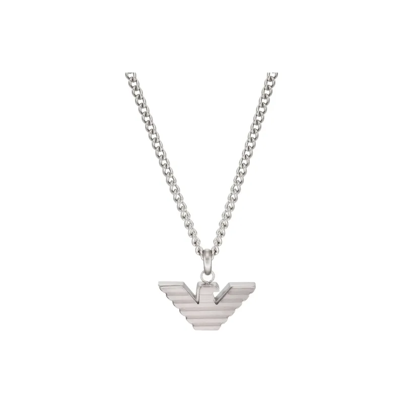 EMPORIO ARMANI Steel Necklaces Men's Silver-0