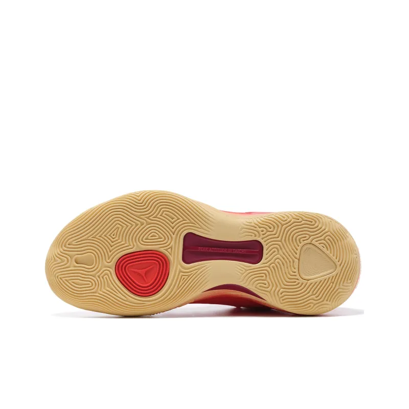 PEAK Taichi Triangle 3.0 Cushioning Anti-Slip And Wear-Resistant Low-Top Basketball Shoes Men's Pickleball Red-5