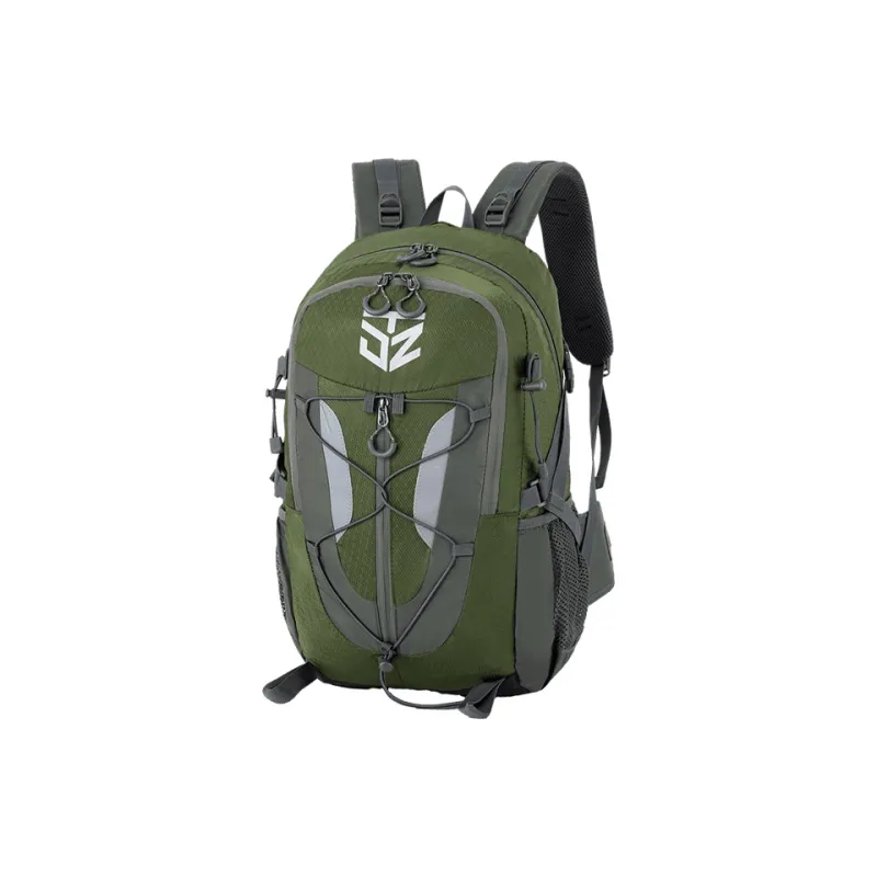 Explorers Nylon 30L/40L Backpack Unisex Green/Orange/Black/Fruit Green-1