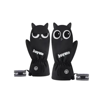 KUFUN Ski Gloves Windproof And Waterproof Two-Finger Pinch Winter Outdoor Sports Cycling Mittens Kids'