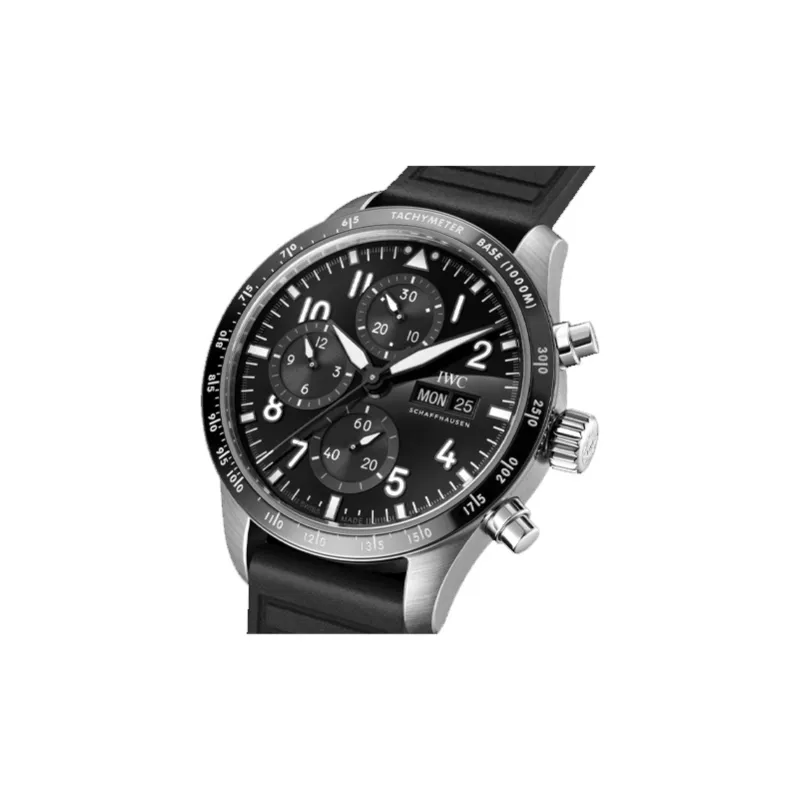 IWC Pilot Collection Automatic Mechanical Movement Men's Watches Watch 41mm Black Dial Titanium Watch Case Rubber Strap-2