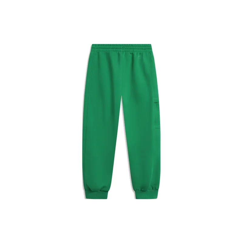 LiNing x DAQIANSHIJIE LIANMINGKUAN Sports Trend Series Knitted Sports Pants Men's Turquoise Scallion Green-1