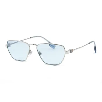 Burberry Metal Irregular Shape Sunglasses Men's Silver