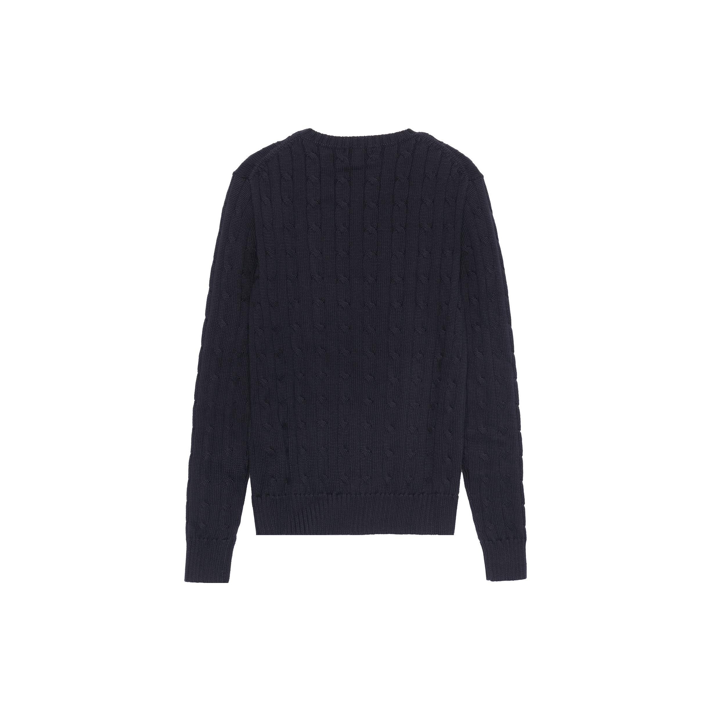 Polo Ralph Lauren Logo Embroidered Cable-Knit Jumper - POIZON
