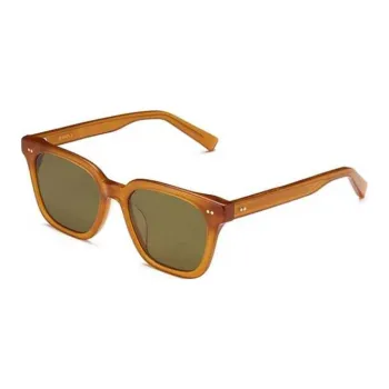 PUBLIC BEACON Acetate Square Sunglasses Unisex Brown