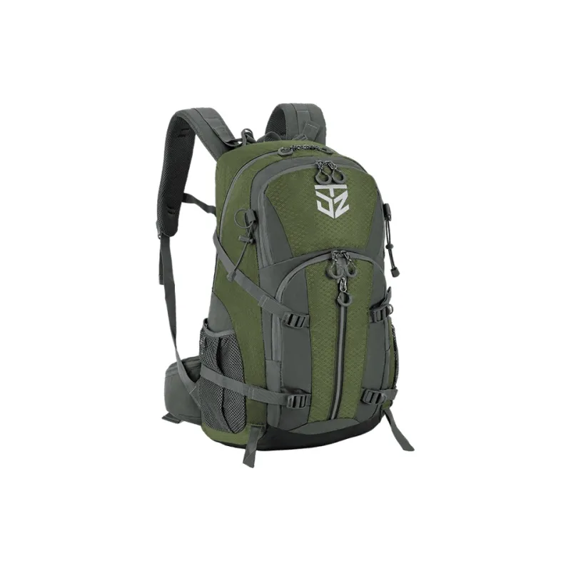 Explorers Nylon 30L/40L Backpack Unisex Green/Orange/Black/Fruit Green-9