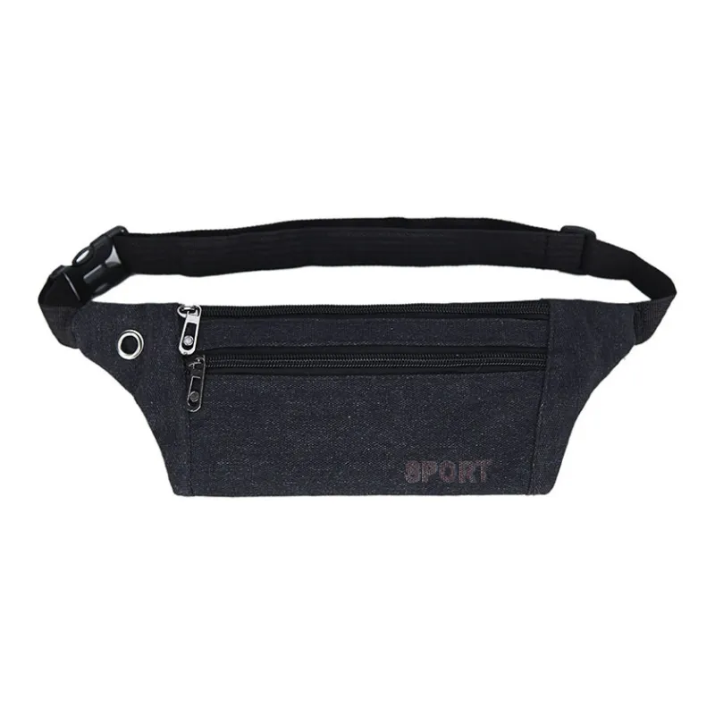 Boniu Canvas Bag, One Shoulder Crossbody Fanny Pack Small Size Unisex Khaki/Black/Coffee/Army Green-2
