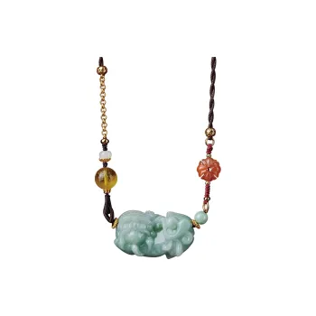 Moonstone Edge Bean Type Pendants Unisex
