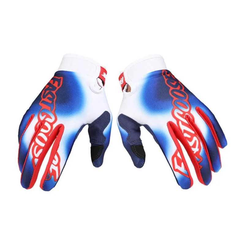 GXT Riding Equipment Cycling Glove Commute Trail Running Motorcycle Touring Unisex Microfiber S/M/L/XL Red White-1