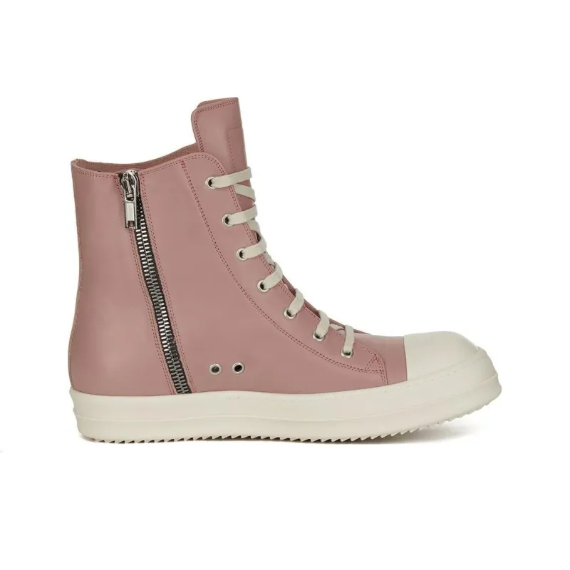 RICK OWENS High-top Leather Sneakers-1
