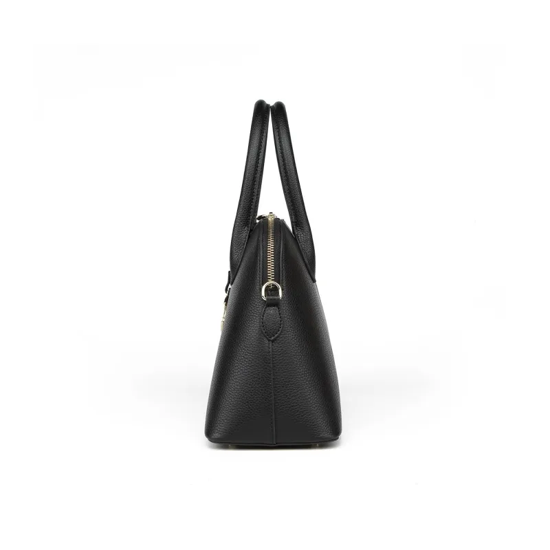 Crocodile Top Grain Cow Leather Crossbody Handbags Regular Women's Black/Gray-2