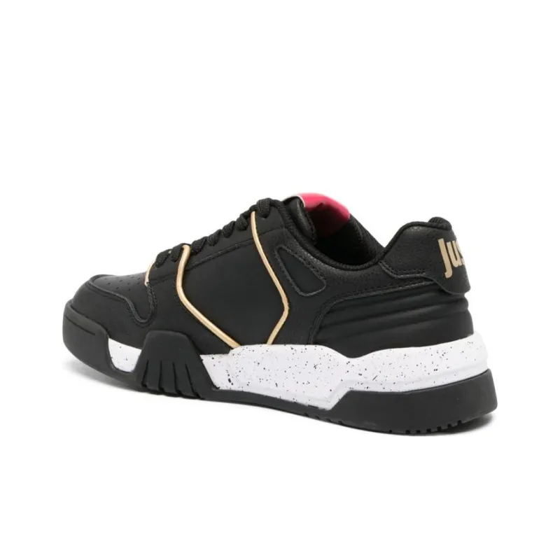 Just Cavalli Tiger Head-motif Leather Sneakers-3