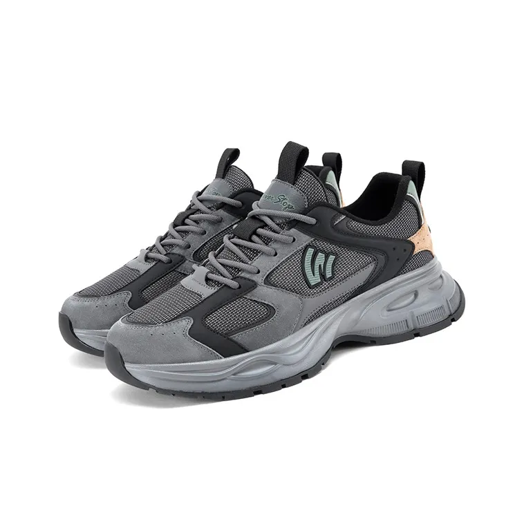 WALK SOUL Low-Top Travel Shoes Men's Black Rock Gray-15