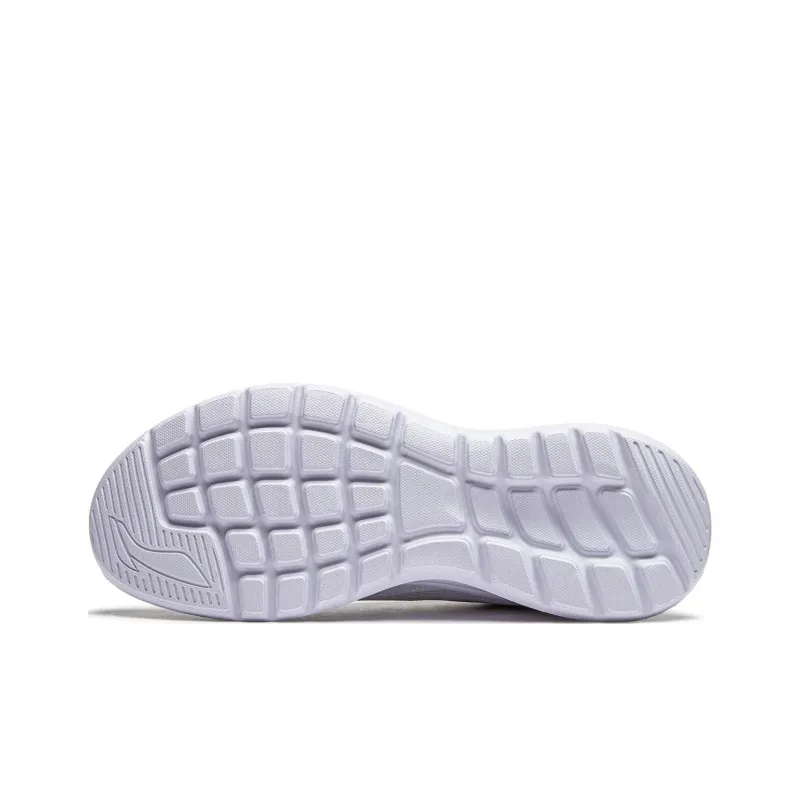 LiNing Feather Cushioning Wear Resistant Low Top Casual Running Shoes Women's White-6