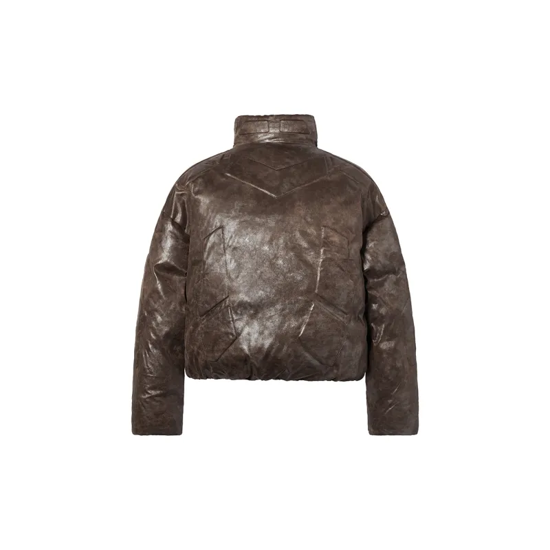 ROCAWEAR Down Jacket Unisex Brown-1