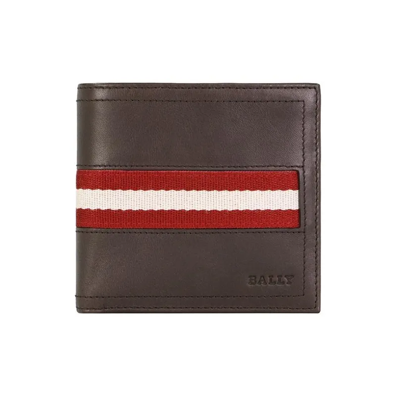 BALLY Calfskin Wallet Small Size Unisex Brown-0
