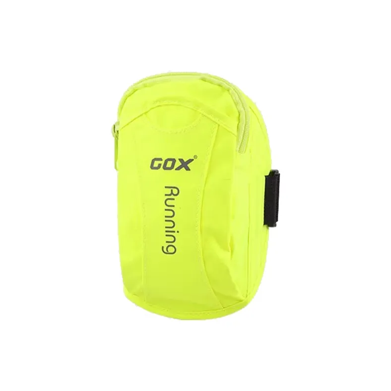 GOX Nylon Cool Run Arm Bag Cell Phone Pouch Unisex Neon Green/Glow In The Dark Metallic Silver-0