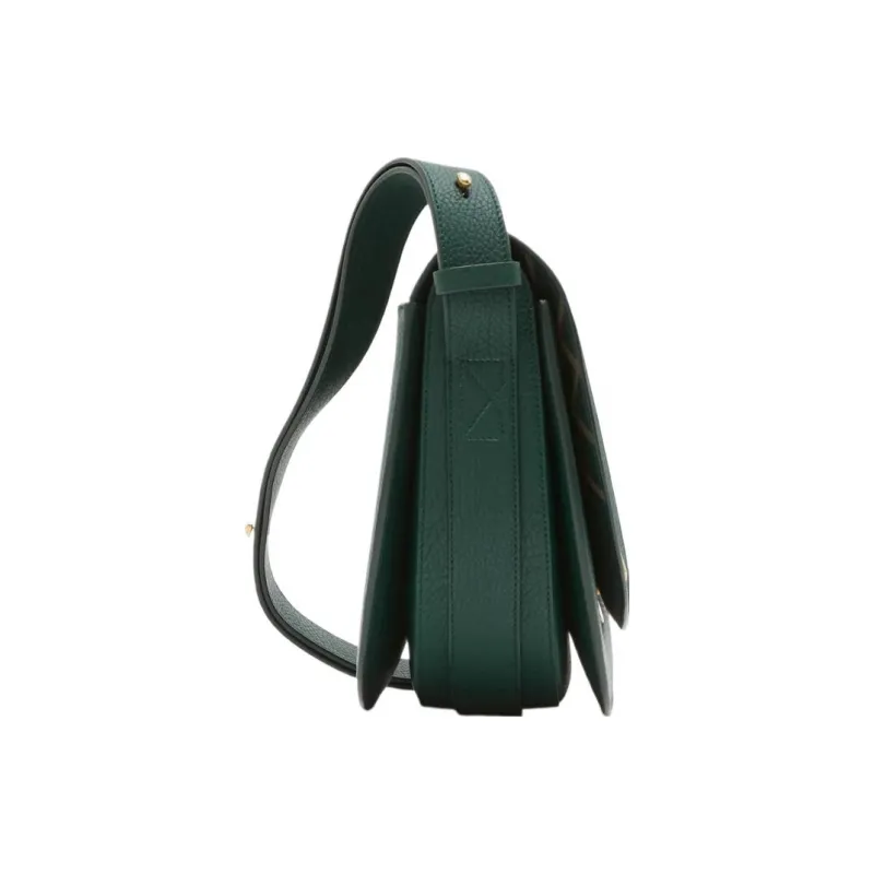 Burberry Calfskin Saddle Bag Shoulder Bag Handbag Shoulder Bag Women's Vine Green-2