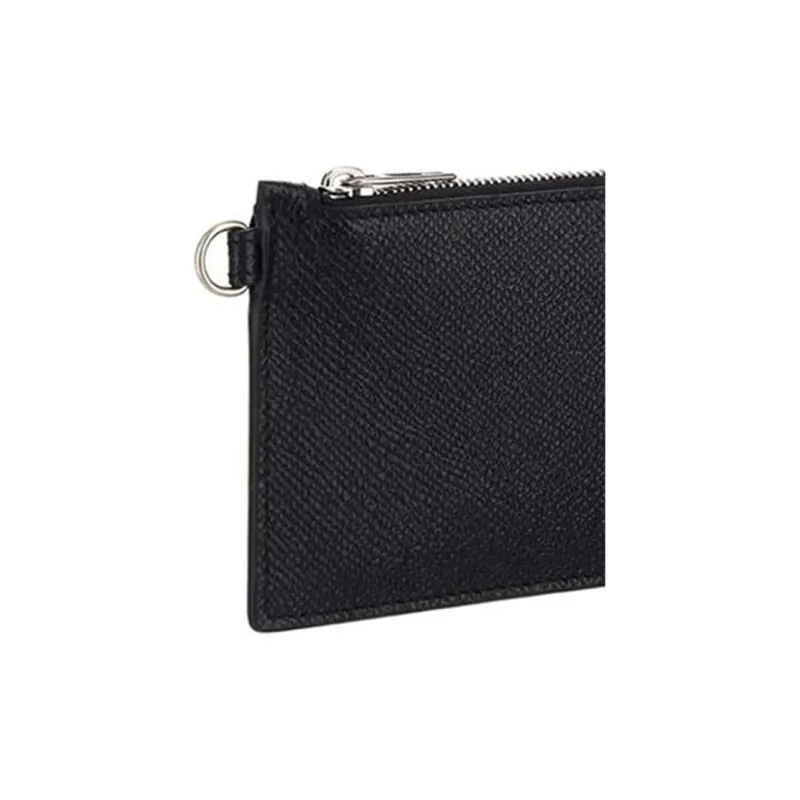 Balenciaga Cow Leather Coin Purses Wallets Men's Black-5
