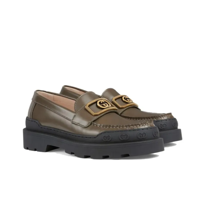 GUCCI Loafers Women's Brown-1
