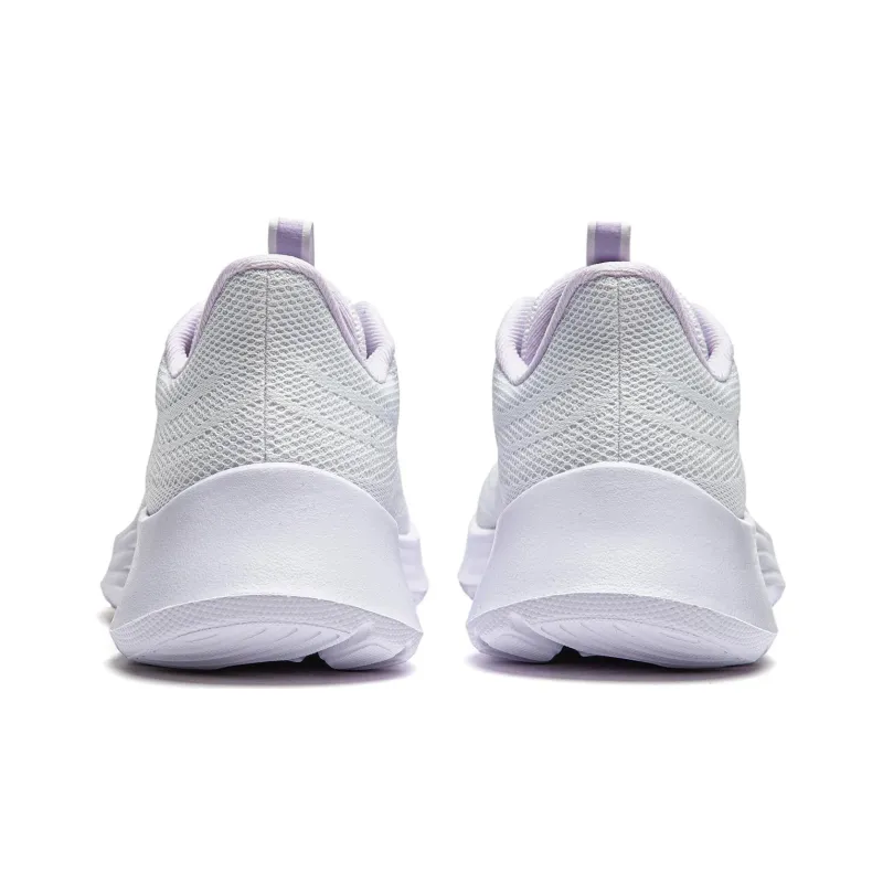 LiNing Feather Cushioning Wear Resistant Low Top Casual Running Shoes Women's White-5