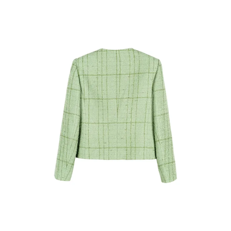 MISSSHINE Cropped Coats Women's Fruit Green-1
