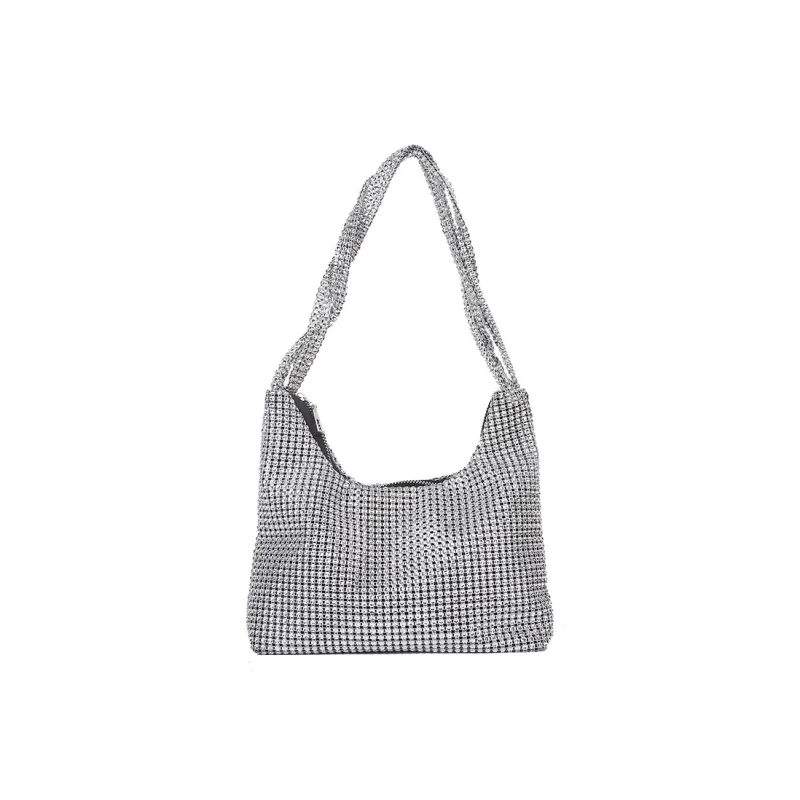 Boniu PU Shoulder Bag Evening Party Bag Shoulder Bag Regular Women's Silver-0