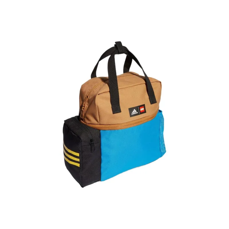 Adidas LEGO Collaboration Polyester Backpack Regular Men's Light Blue/Orange/Black-2