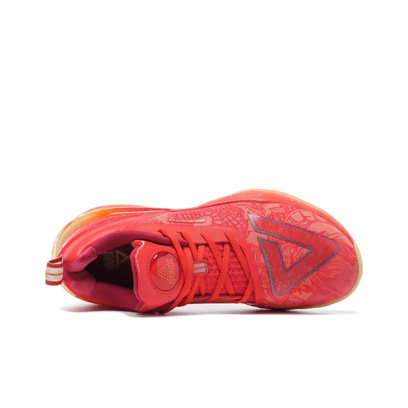 PEAK Taichi Triangle 3.0 Cushioning Anti-Slip And Wear-Resistant Low-Top Basketball Shoes Men's Pickleball Red-3