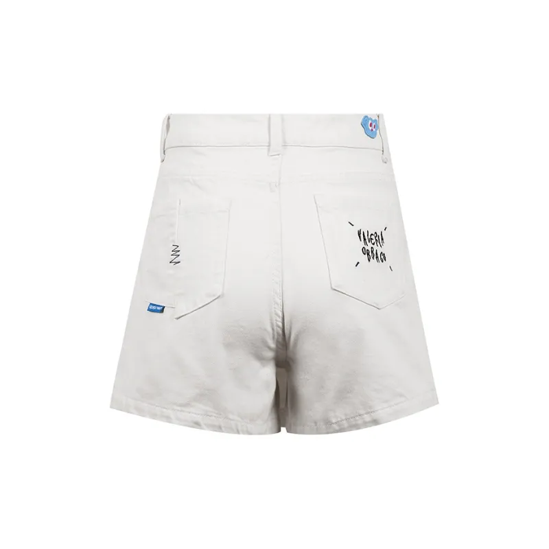 Valeria Obbaco Cargo Short Skirts Pants Women's White-1
