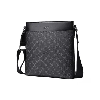 POLO PVC With Synthetic Leather Crossbody Bag For Men Medium Size Men's Black